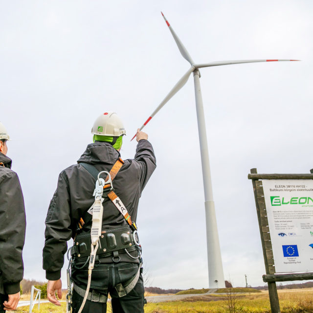 The first 3M116 prototype wind turbine in Salme Wind Park